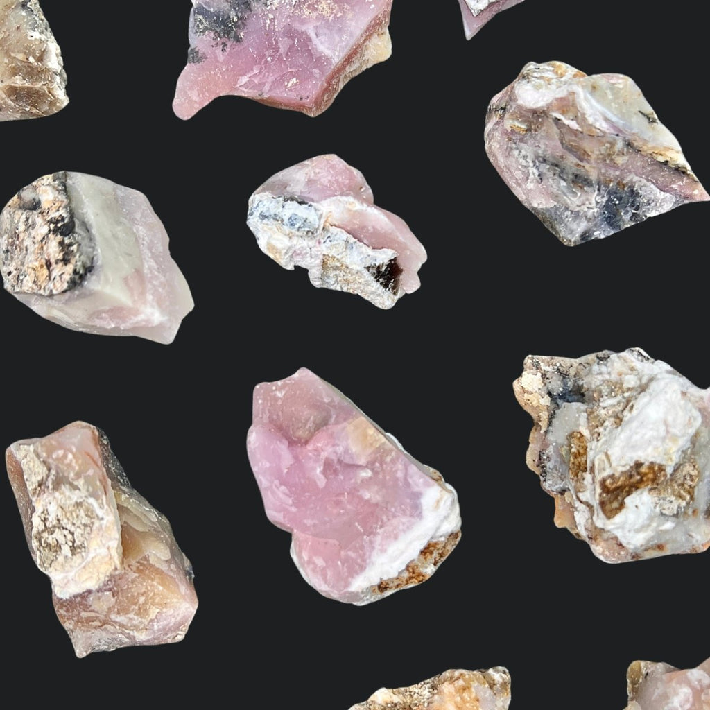 Pink Opal Rough Pieces (Size 1 to 2 Inches) Bulk Wholesale Lot Crystal