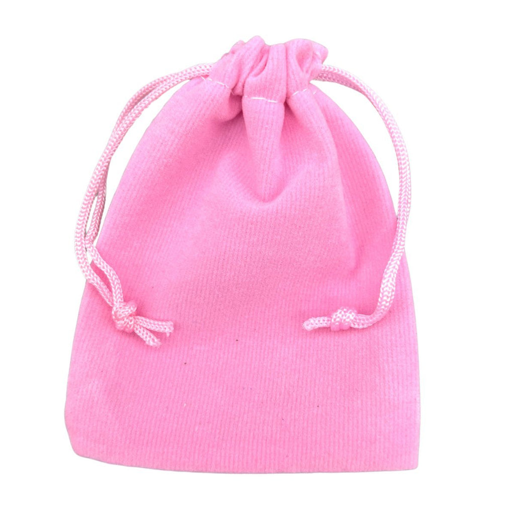 Pink Plush Velvet Pouch (1 Piece) Size 3 by 4 Inches Small Deluxe Gift Bag