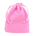 Pink Plush Velvet Pouch (1 Piece) Size 3 by 4 Inches Small Deluxe Gift Bag