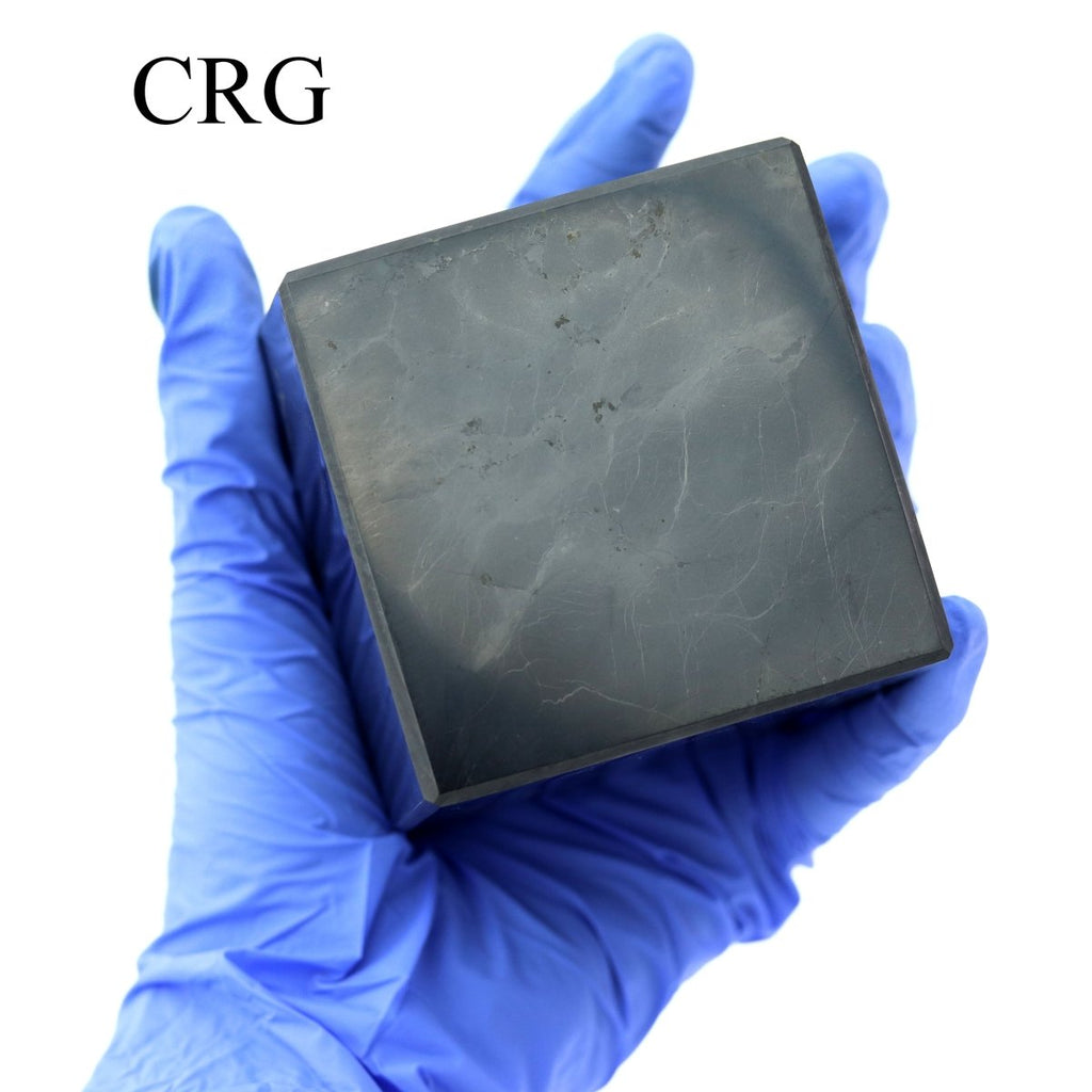 Polished Russian Shungite Cube 7 cm - Qty. 1