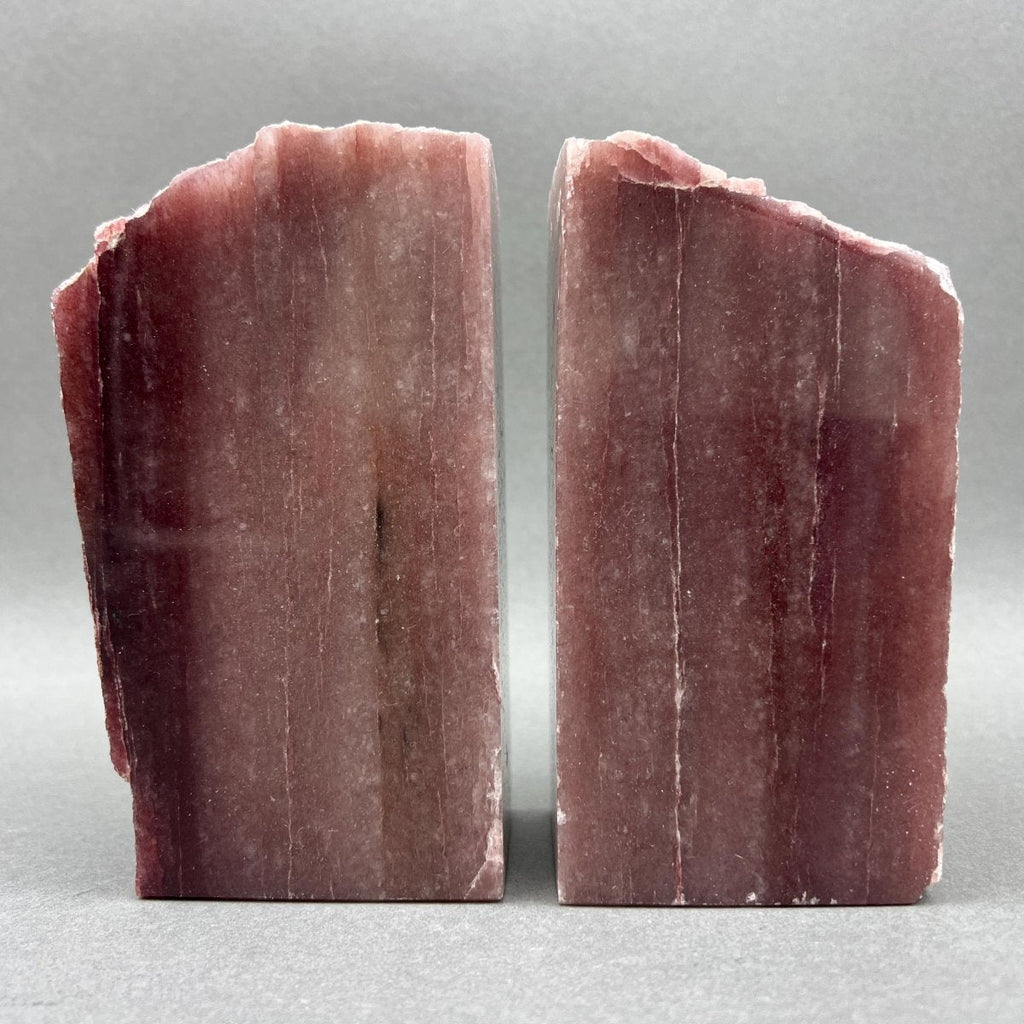 Polished Strawberry Quartz Bookends (4-8") AVG (1 Pair) Gemstone Home Decor Wholesale Crystal Supply