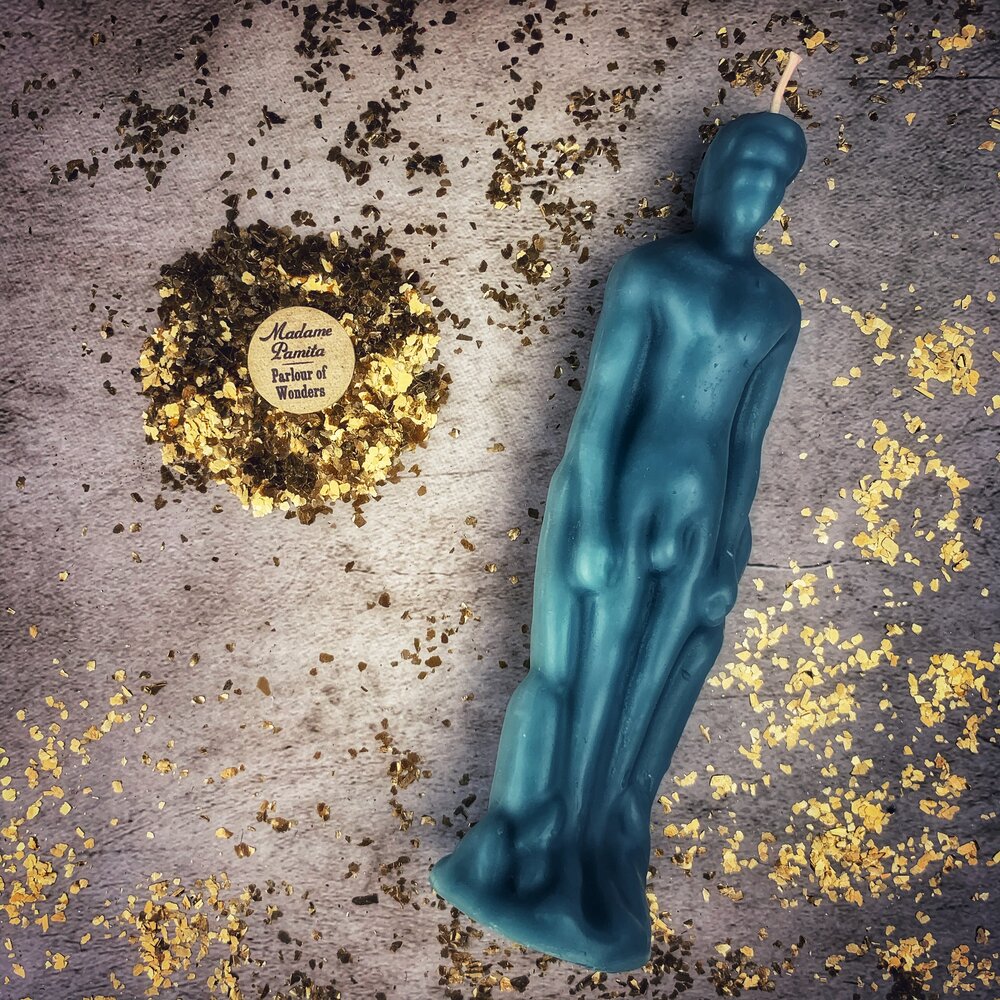 Male Figural Candle Spell Kit - Sympathetic Magic & Personal Power