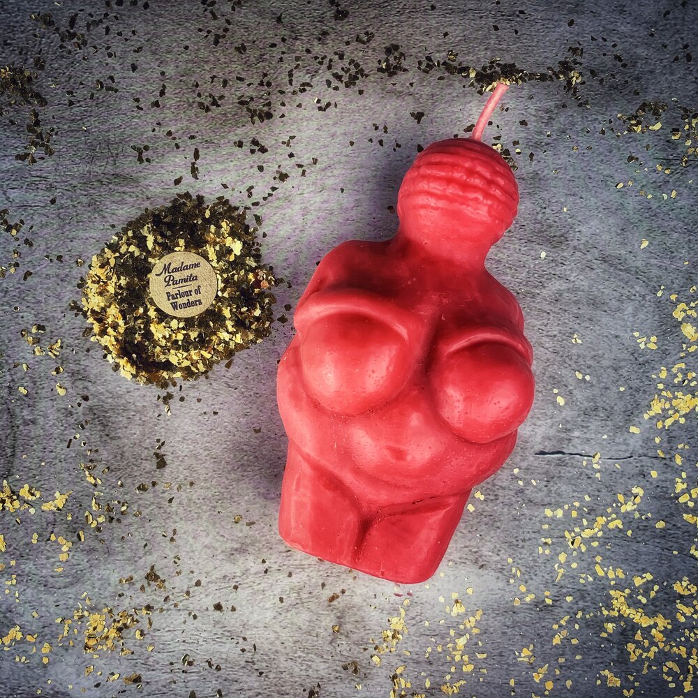 Goddess of Willendorf Candle Spell Kit - Feminine Power & Fertility Magic