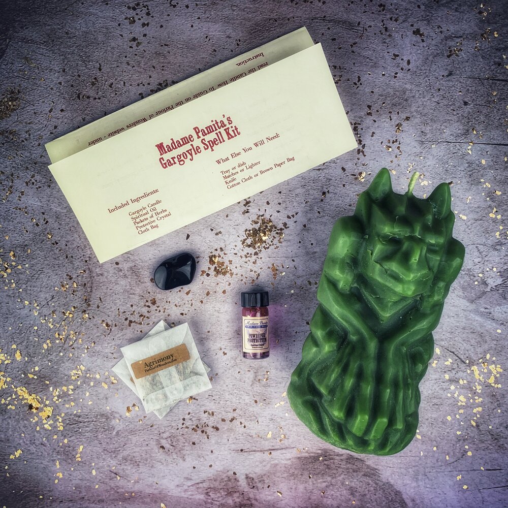 Gargoyle Protection Candle Spell Kit - Powerful Guardian Magic