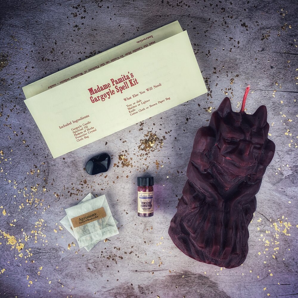 Gargoyle Protection Candle Spell Kit - Powerful Guardian Magic