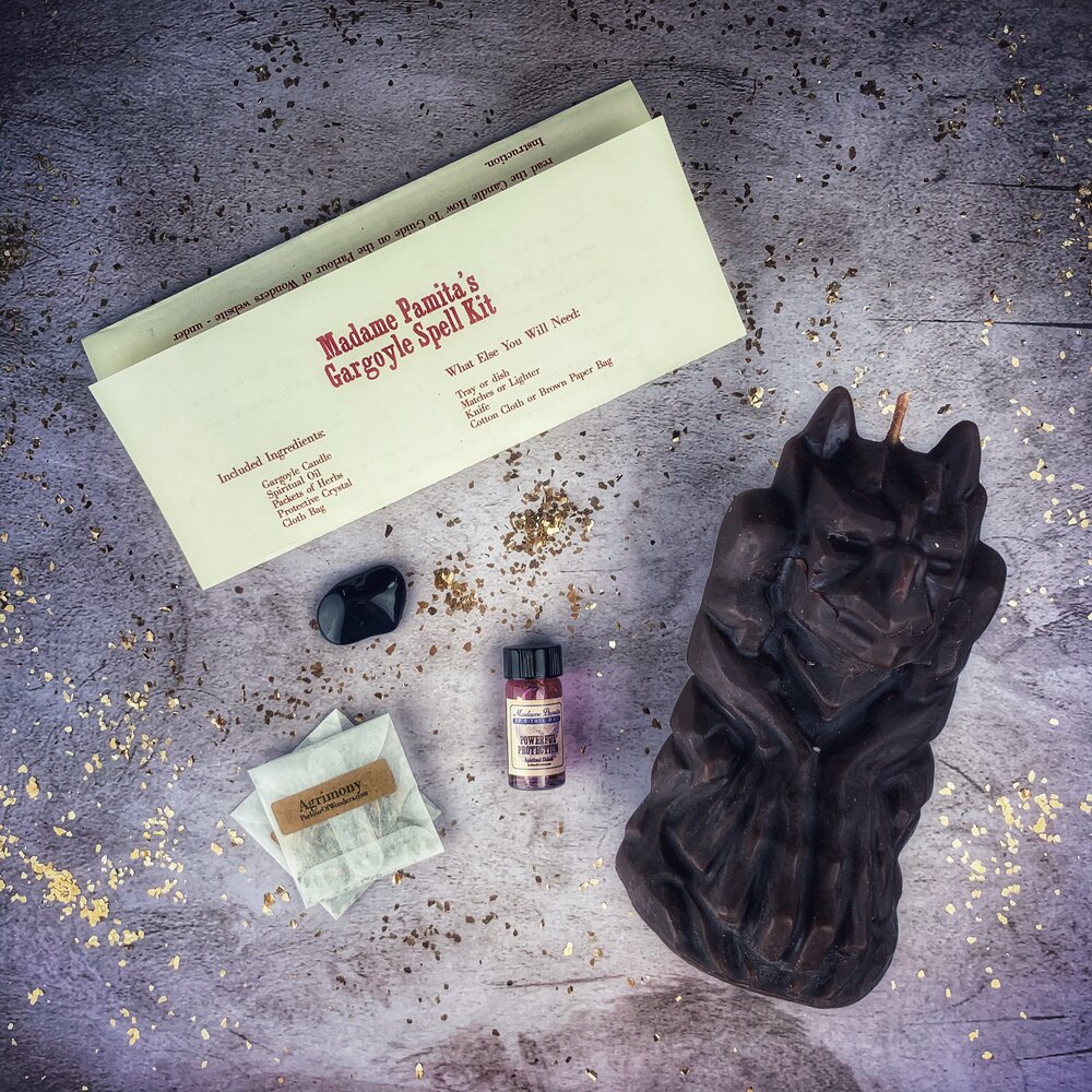 Gargoyle Protection Candle Spell Kit - Powerful Guardian Magic
