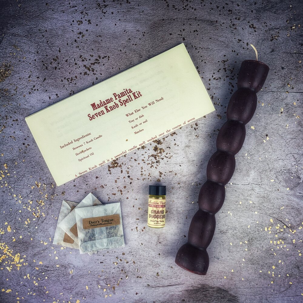 Seven Knob Candle Spell Kit - Seven-Day Manifestation Magic