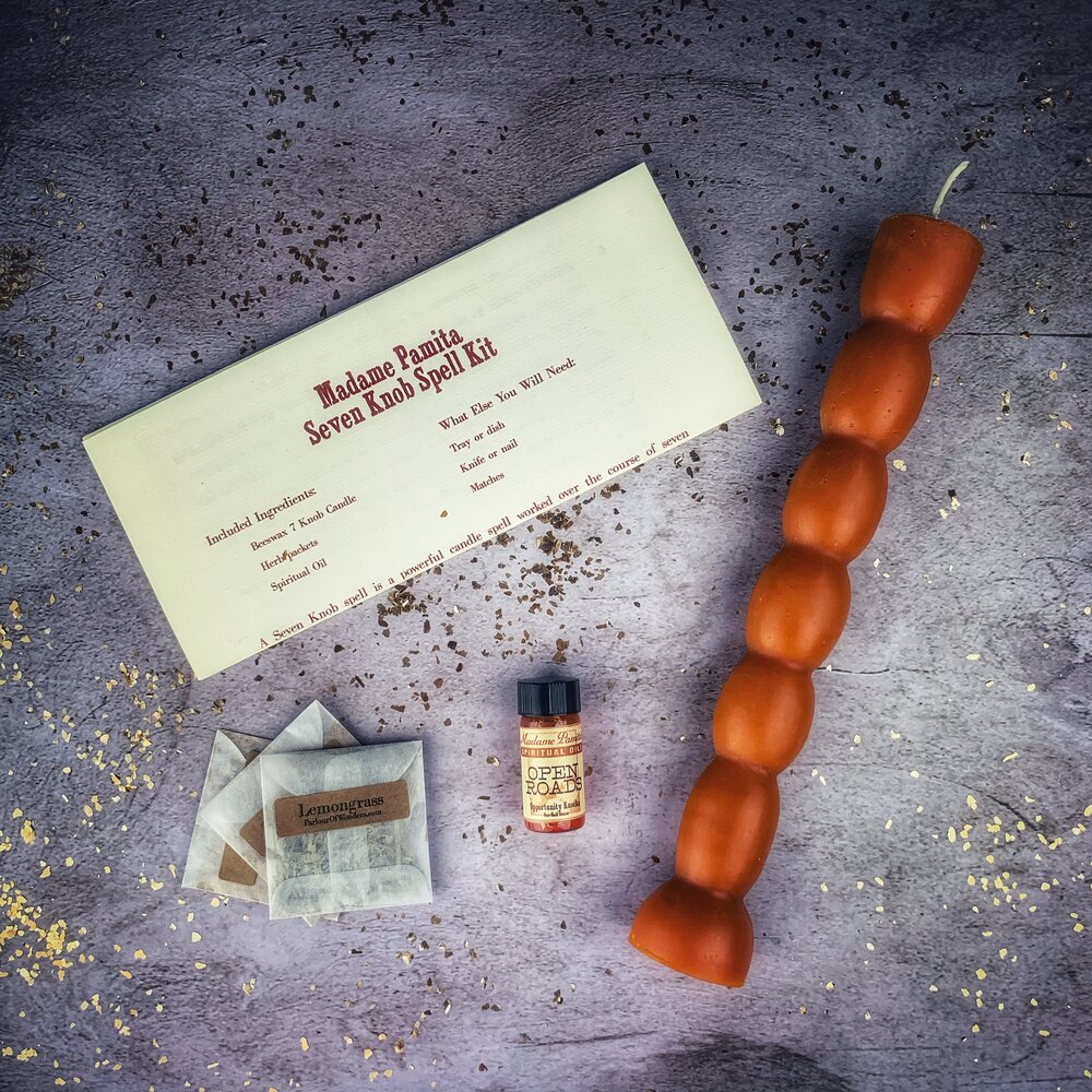 Seven Knob Candle Spell Kit - Seven-Day Manifestation Magic