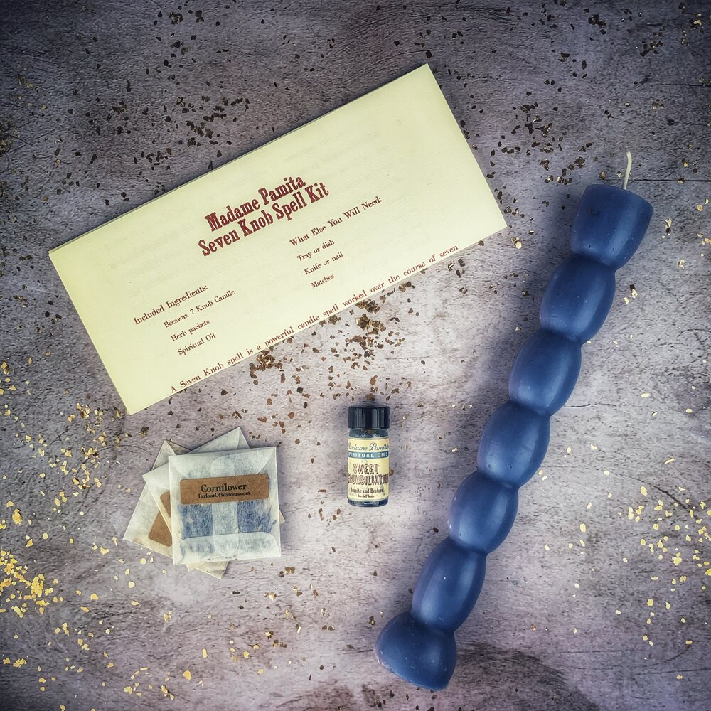 Seven Knob Candle Spell Kit - Seven-Day Manifestation Magic