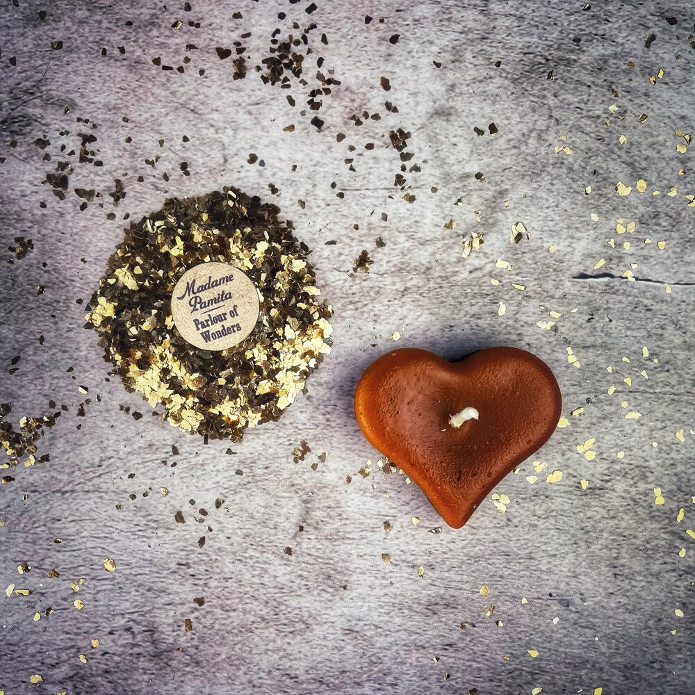 Beeswax Mini Heart Spell Candle - Love Influence & Emotional Healing Magic