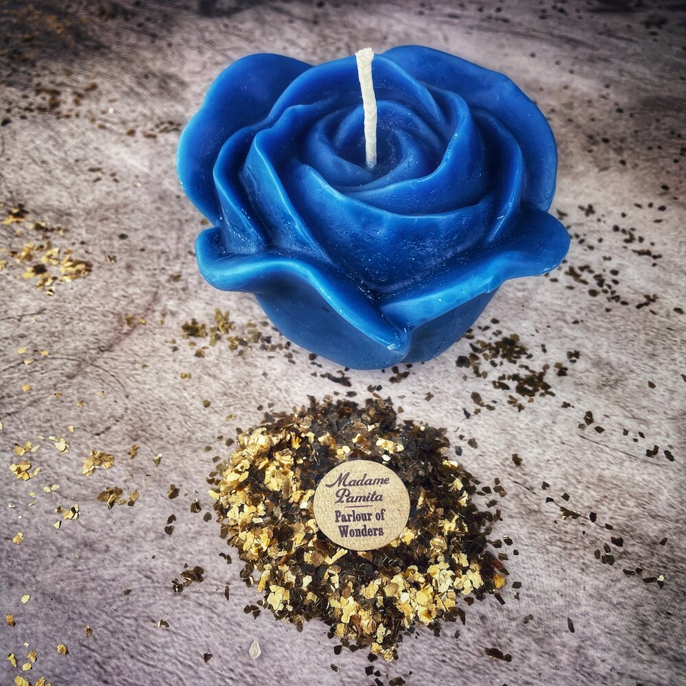 Beeswax Rose Romance Spell Candle - True Love & Soul Mate Magic