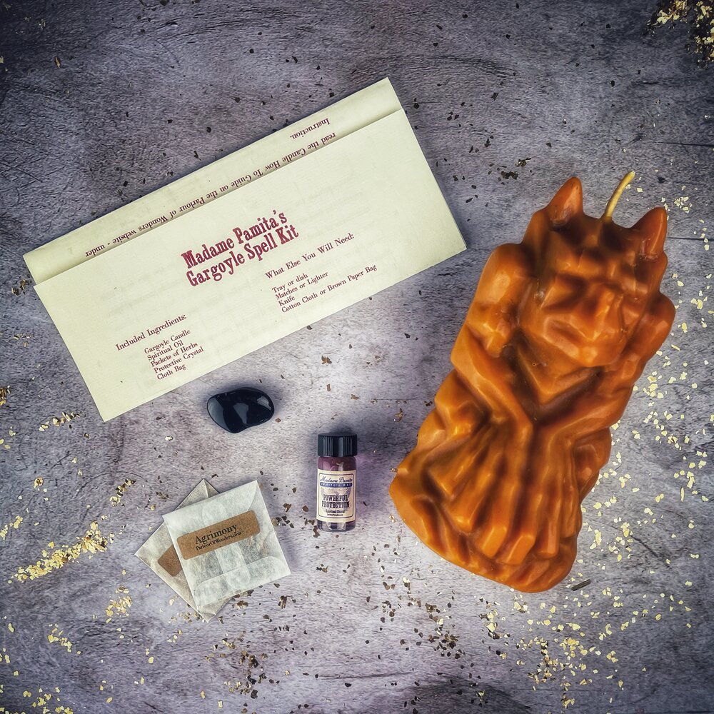 Gargoyle Protection Candle Spell Kit - Powerful Guardian Magic