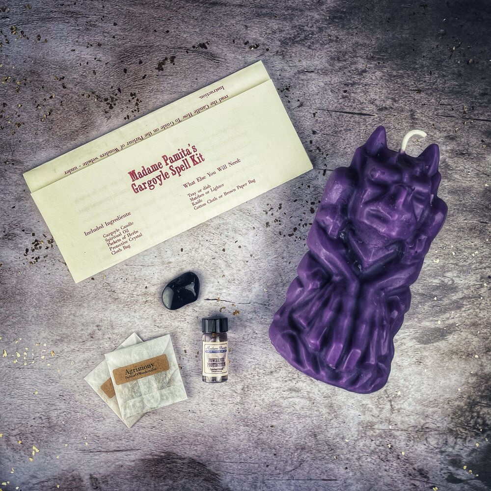 Gargoyle Protection Candle Spell Kit - Powerful Guardian Magic