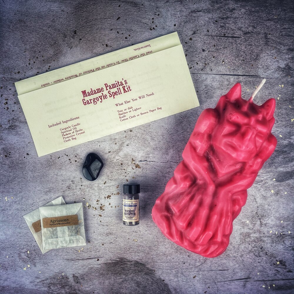 Gargoyle Protection Candle Spell Kit - Powerful Guardian Magic