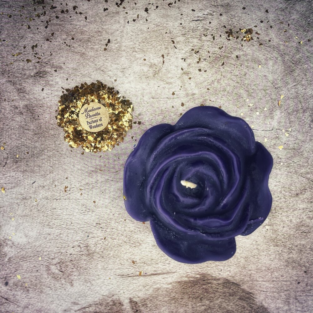 Beeswax Rose Romance Spell Candle - True Love & Soul Mate Magic