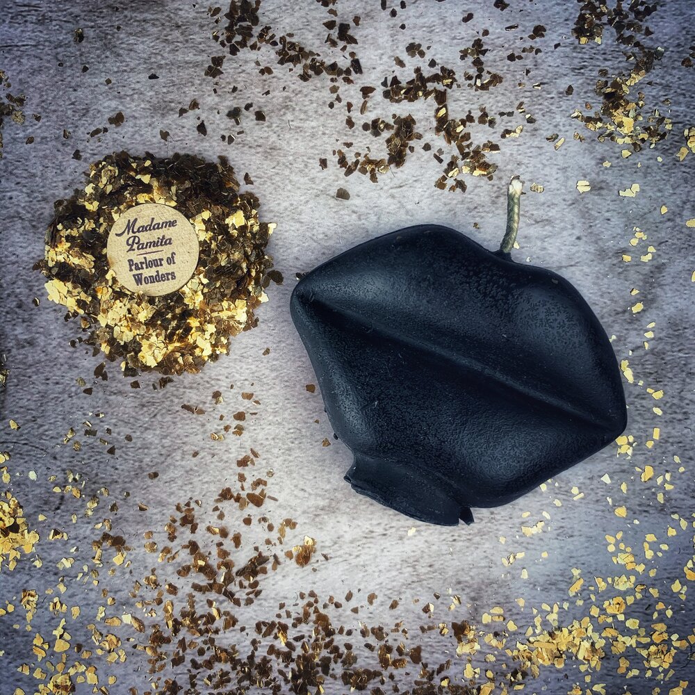 Beeswax Talk to Me Lips Spell Candle - Communication & Passion Magic