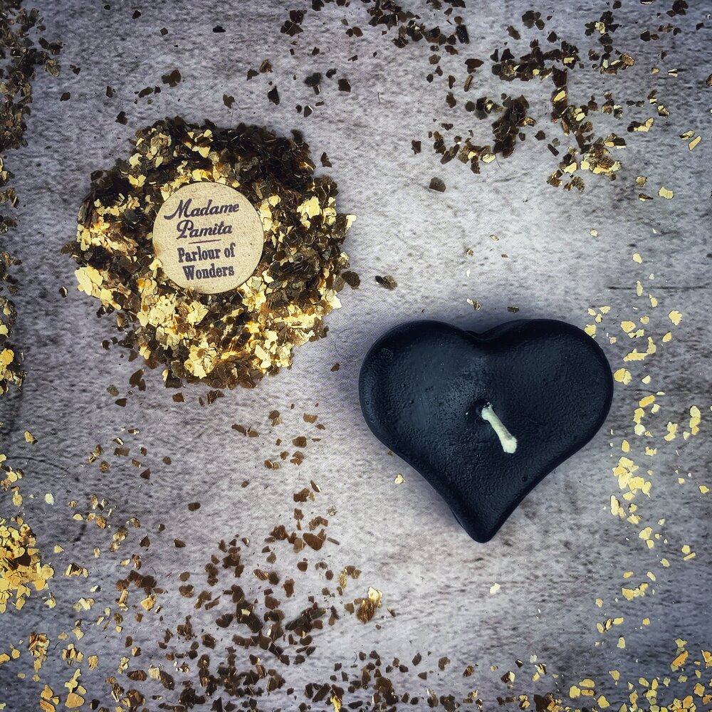 Beeswax Mini Heart Spell Candle - Love Influence & Emotional Healing Magic