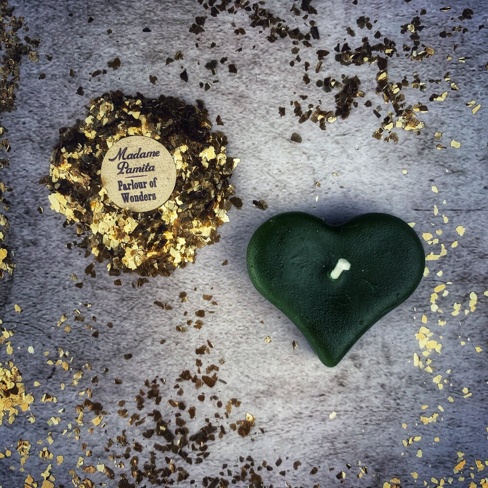 Mini Heart Candle Spell Kit - Love Influence & Emotional Healing Magic