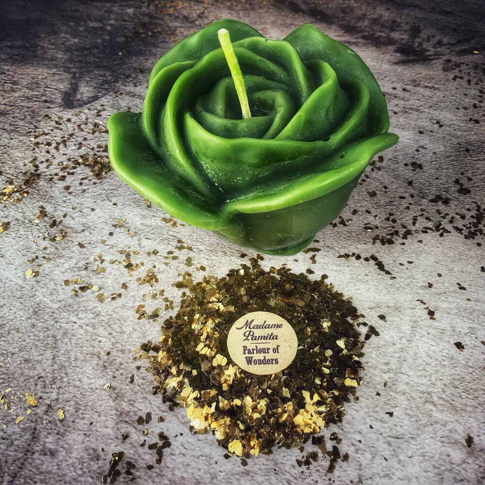 Beeswax Rose Romance Spell Candle - True Love & Soul Mate Magic