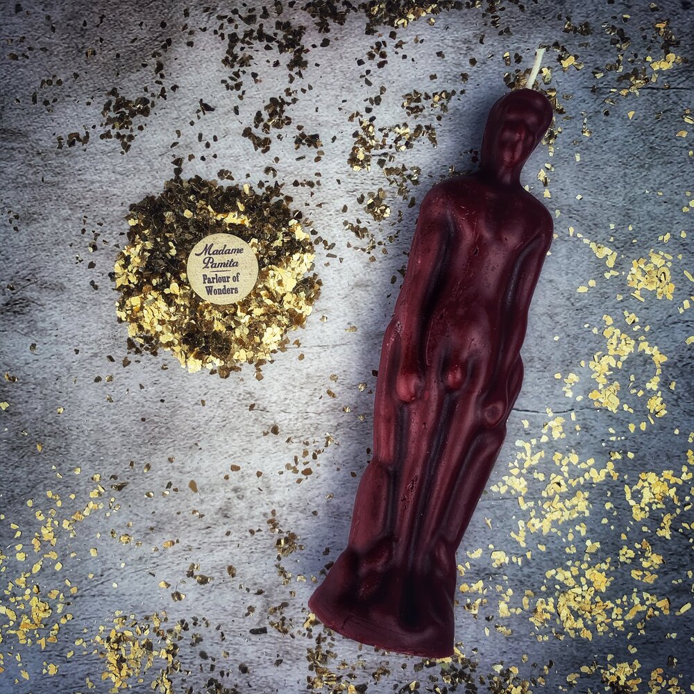 Male Figural Candle Spell Kit - Sympathetic Magic & Personal Power
