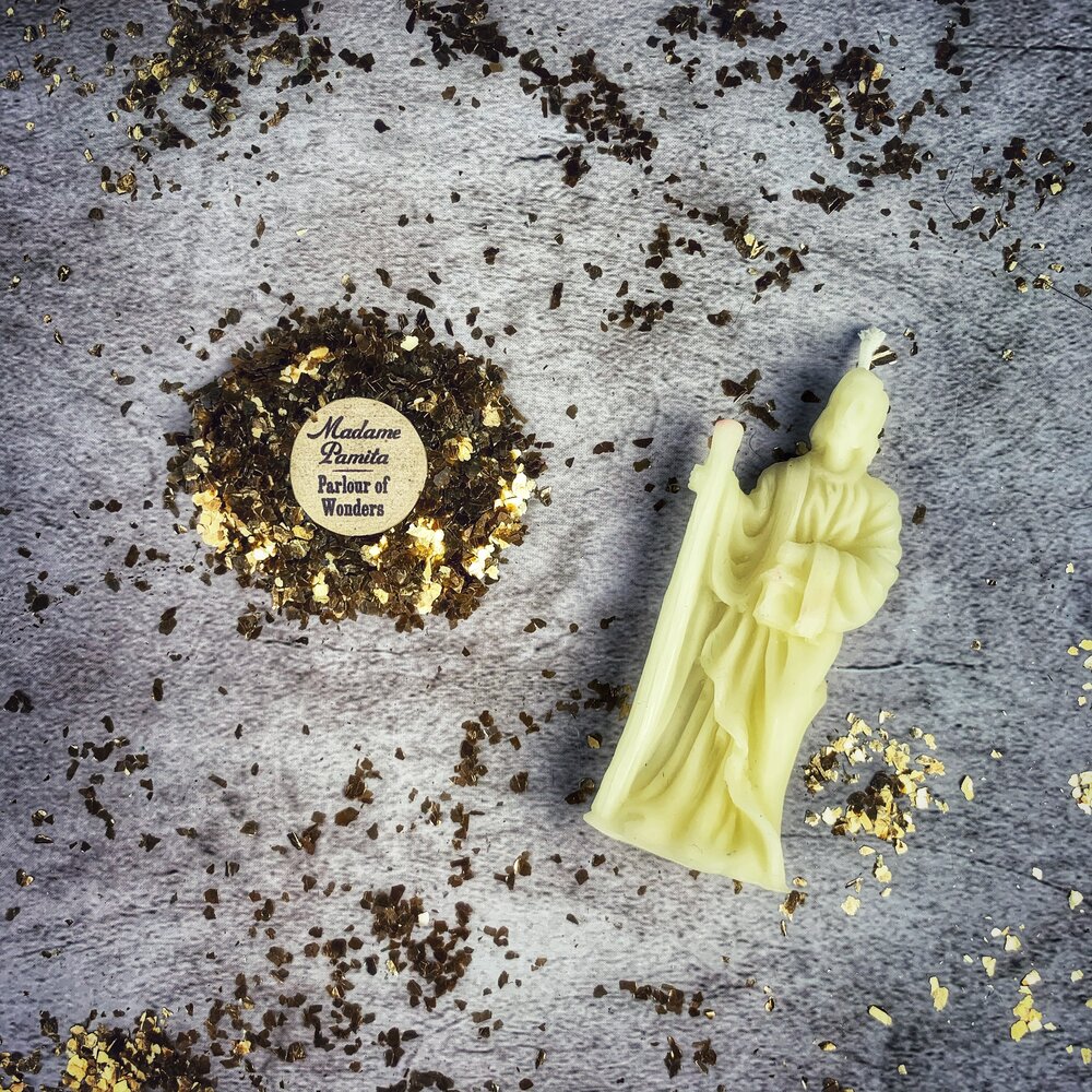 Beeswax St. Joseph Spell Candle - Home Sale & Career Success Magic