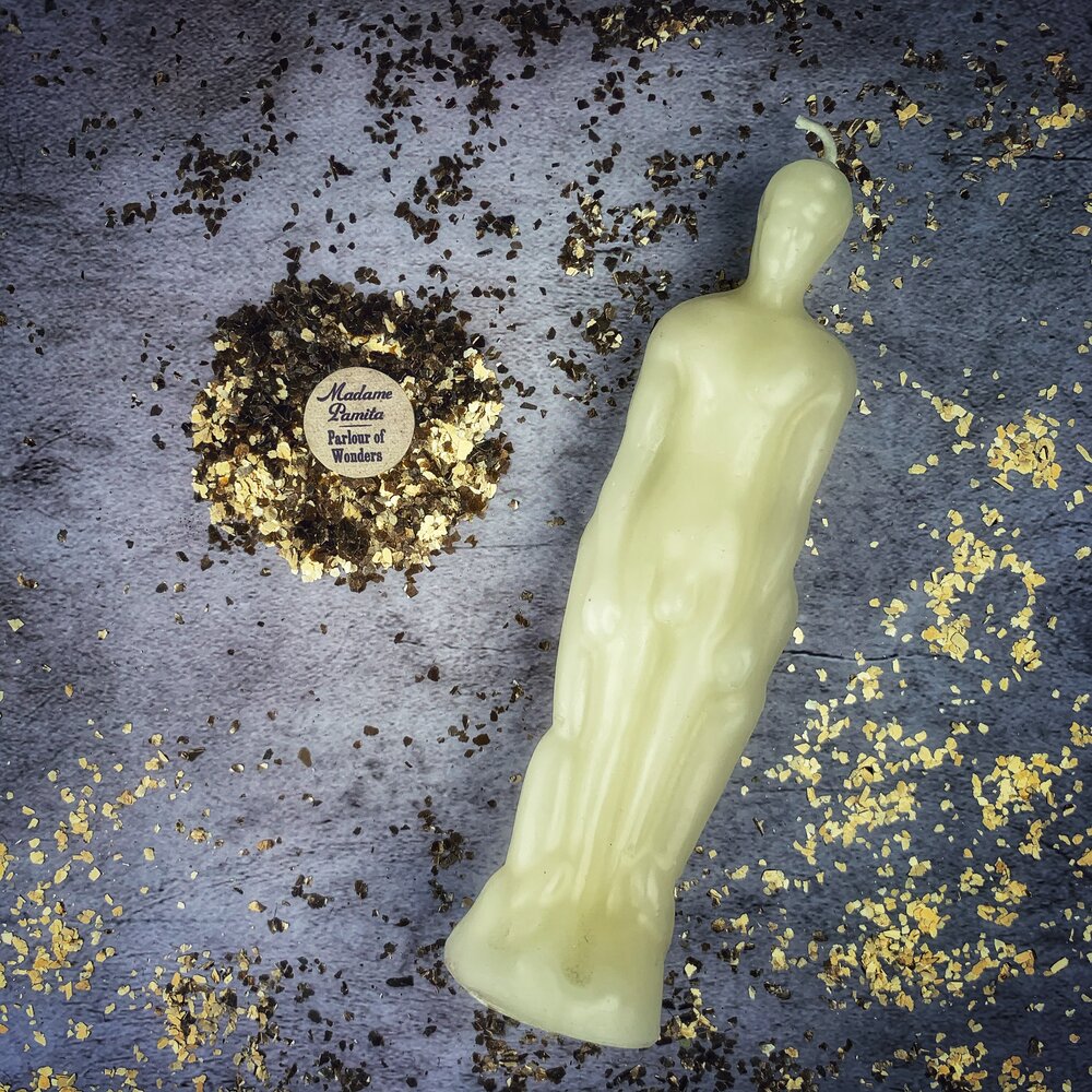 Male Figural Candle Spell Kit - Sympathetic Magic & Personal Power