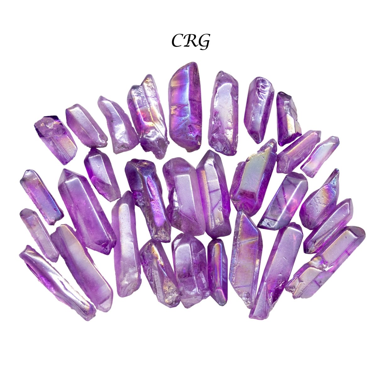 Purple Aura Quartz Points (1 Pound) Size 1 to 2 Inches Bulk Wholesale Lot Crystals
