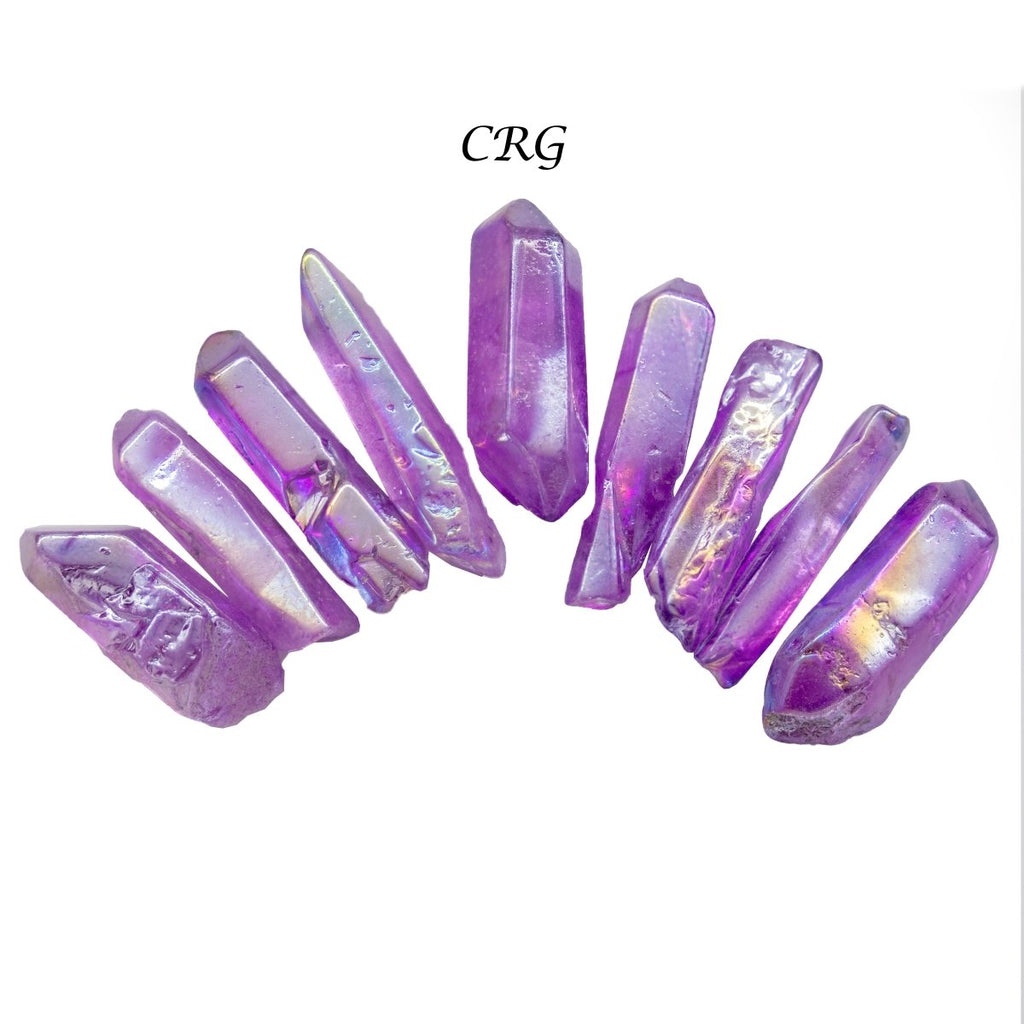 Purple Aura Quartz Points (1 Pound) Size 1 to 2 Inches Bulk Wholesale Lot Crystals