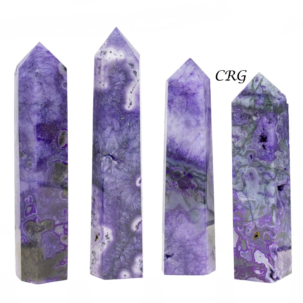 Purple Moss Agate Tower 1 Kilo Lot