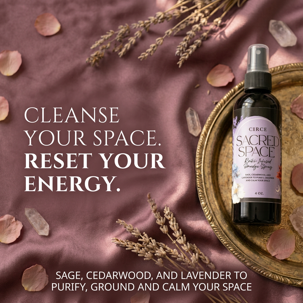 Sacred Space Smudge Spray – 4 oz Cleansing & Purifying Mist