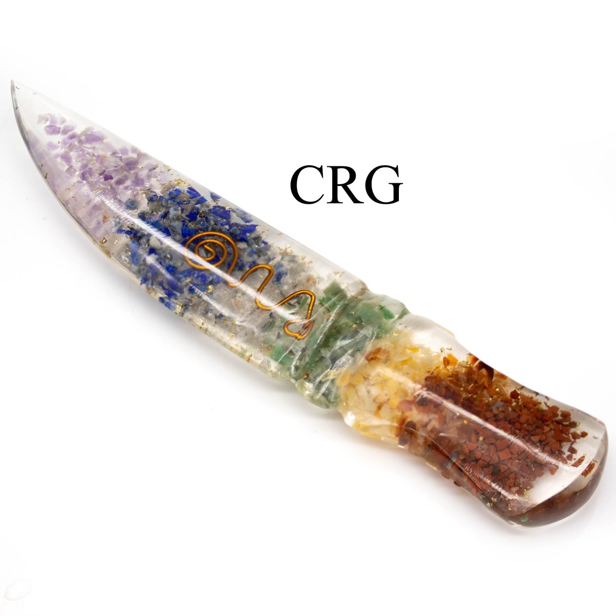QTY 1 - 7 Stone Orgonite Dagger / 6.5" Avg