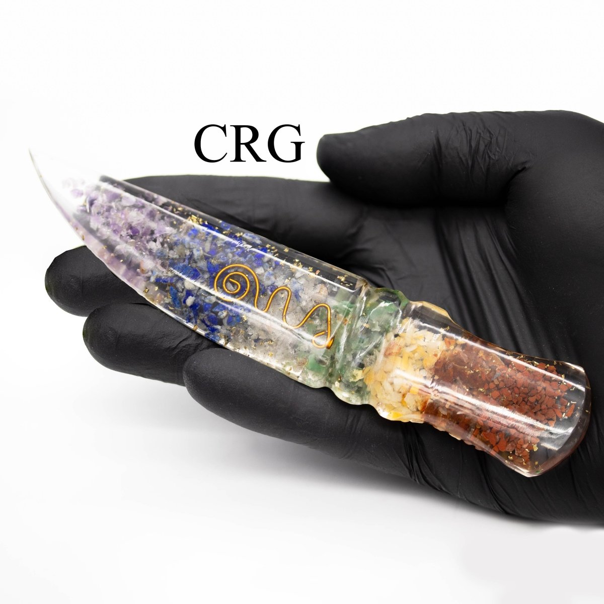 QTY 1 - 7 Stone Orgonite Dagger / 6.5" Avg