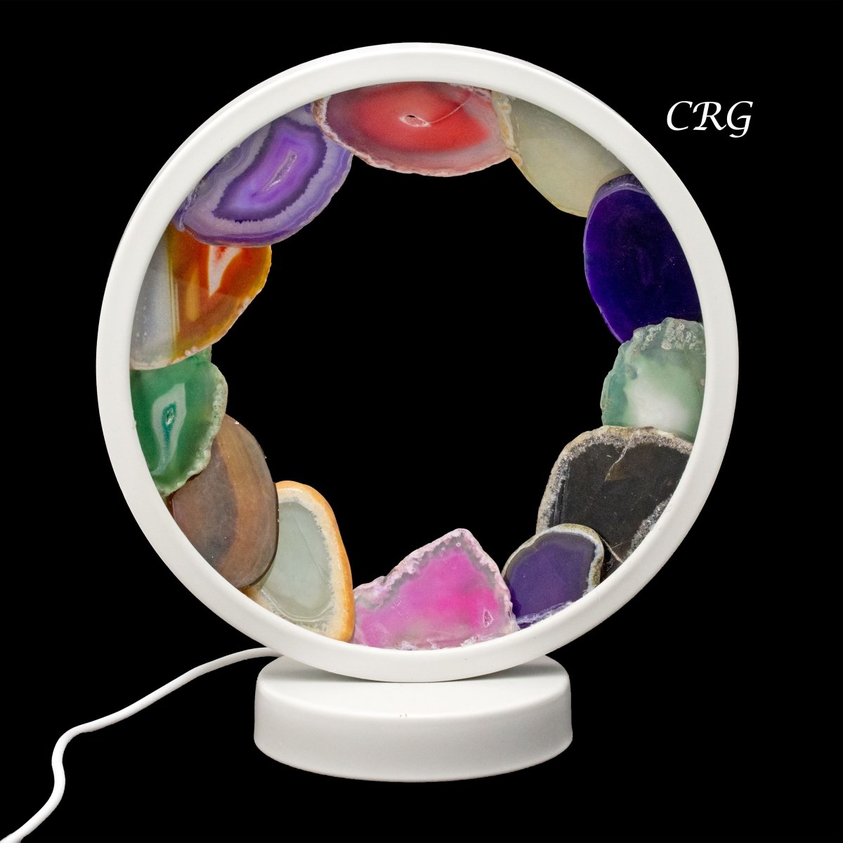 Qty 1 Agate Slice Lamp