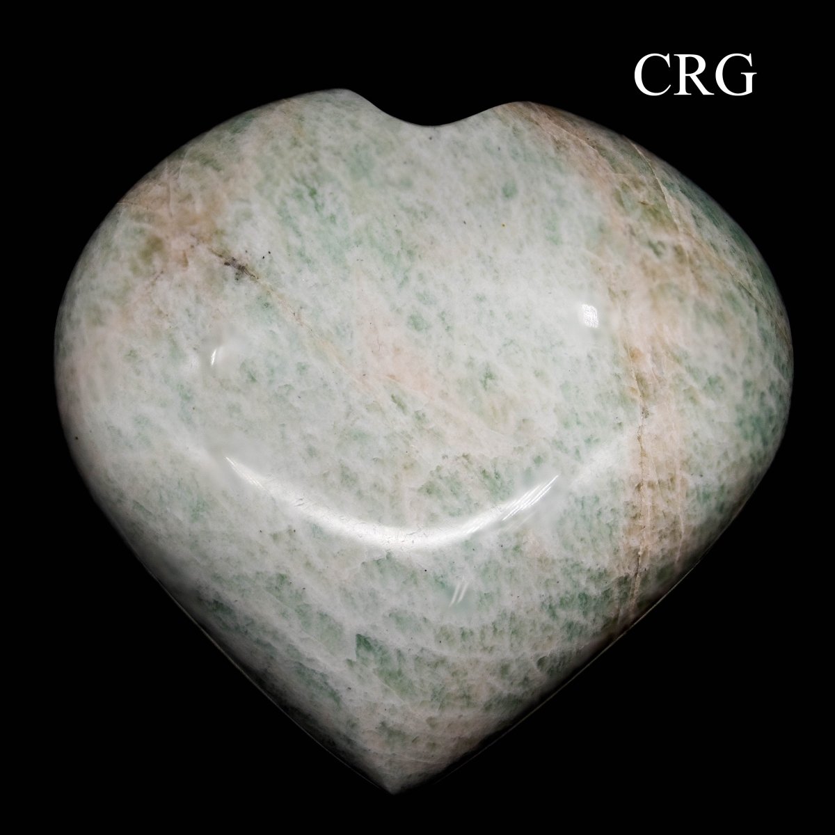 QTY 1 - Amazonite Puffy Heart / XL Palm Size