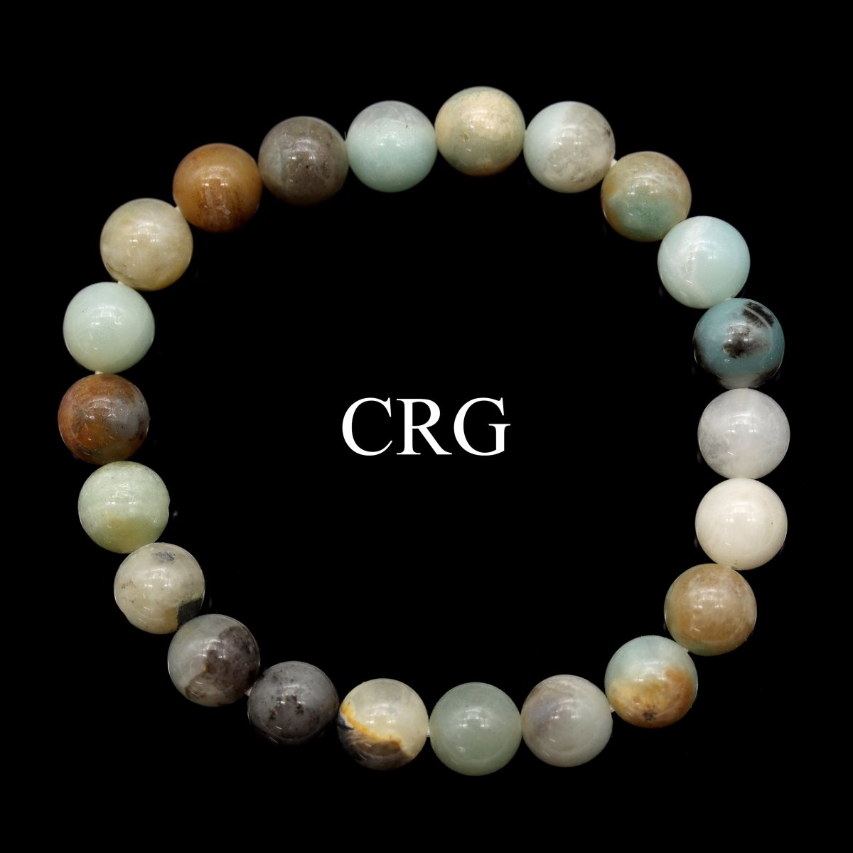 QTY 1 - Amazonite Stretch Bracelet / 8 mm Round Beads