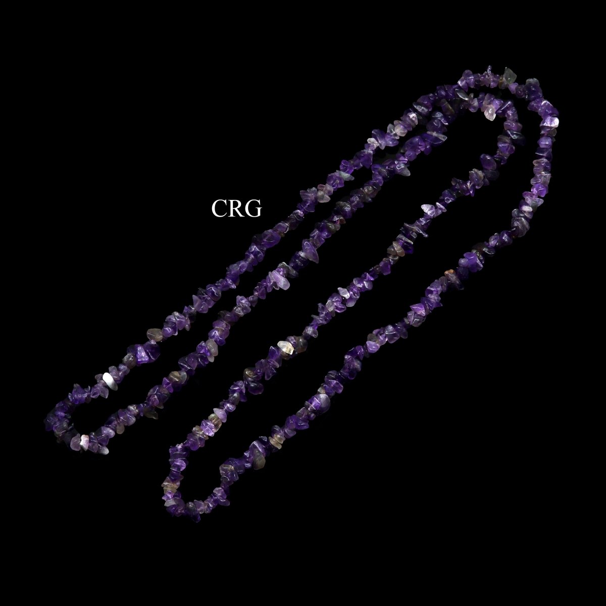 QTY 1 - Amethyst / 32" 'Endless' Chip Necklace