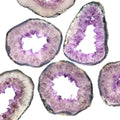 QTY 1 - Amethyst Geode Slice Slab / 5-6 KILO AVG