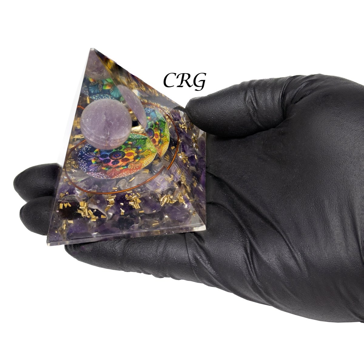 QTY 1 - Amethyst Orgonite Pyramid