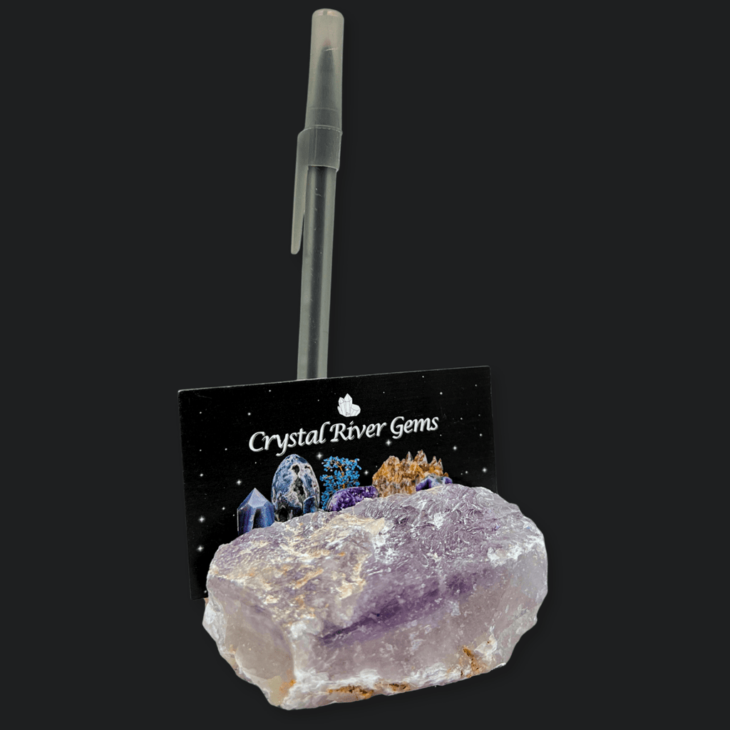 QTY 1 - Amethyst Pen and Card Holder