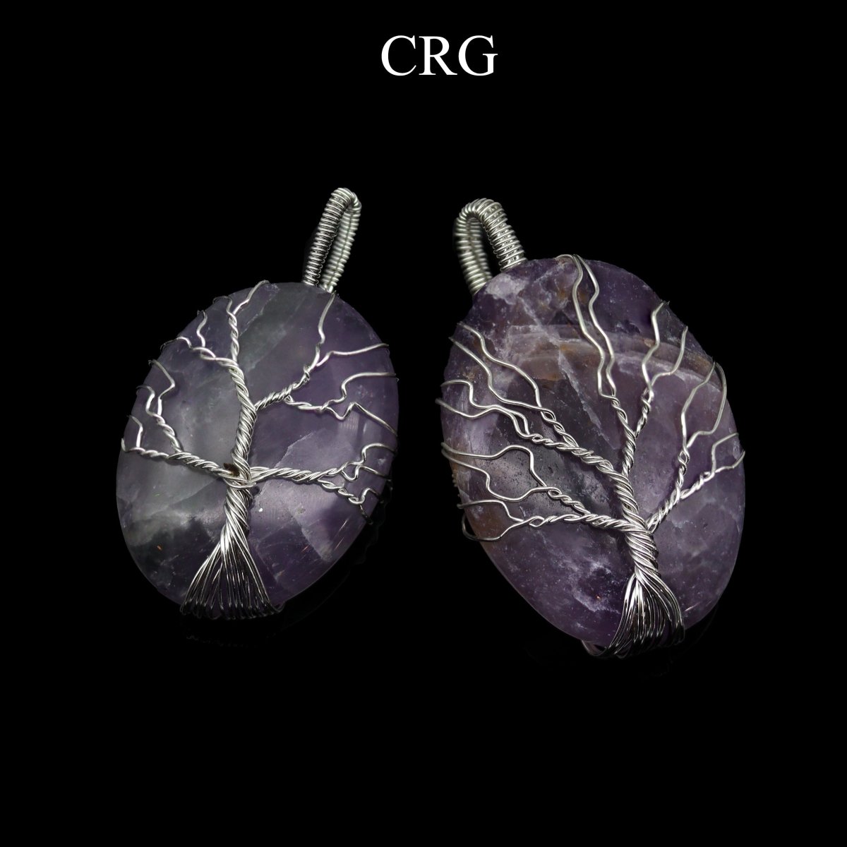 QTY 1 - Amethyst Wire Wrapped Tree of Life Pendant