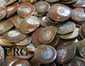 Ammonite Fossil Buttons with Drilled Hole (1 Piece) (1-2" Inches)