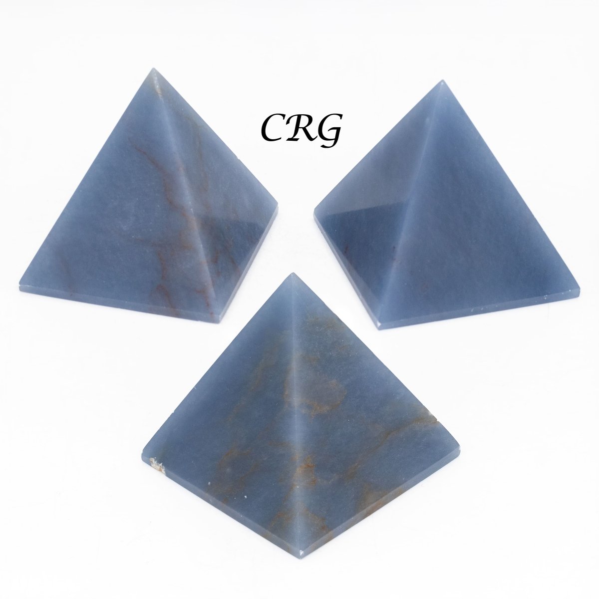 QTY 1 - Angelite Pyramid / 60-70mm AVG