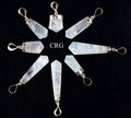 QTY 1 - Aquamarine Sterling Silver Pendant / 1" Avg