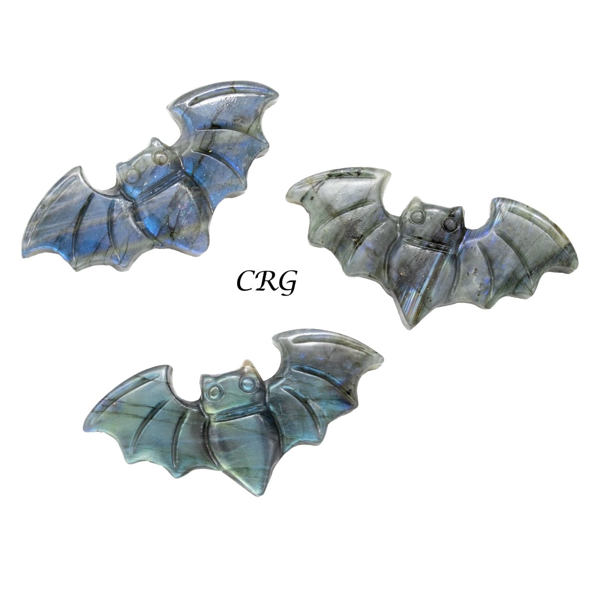 Qty 1 - Bat Labradorite Super Flash Carving