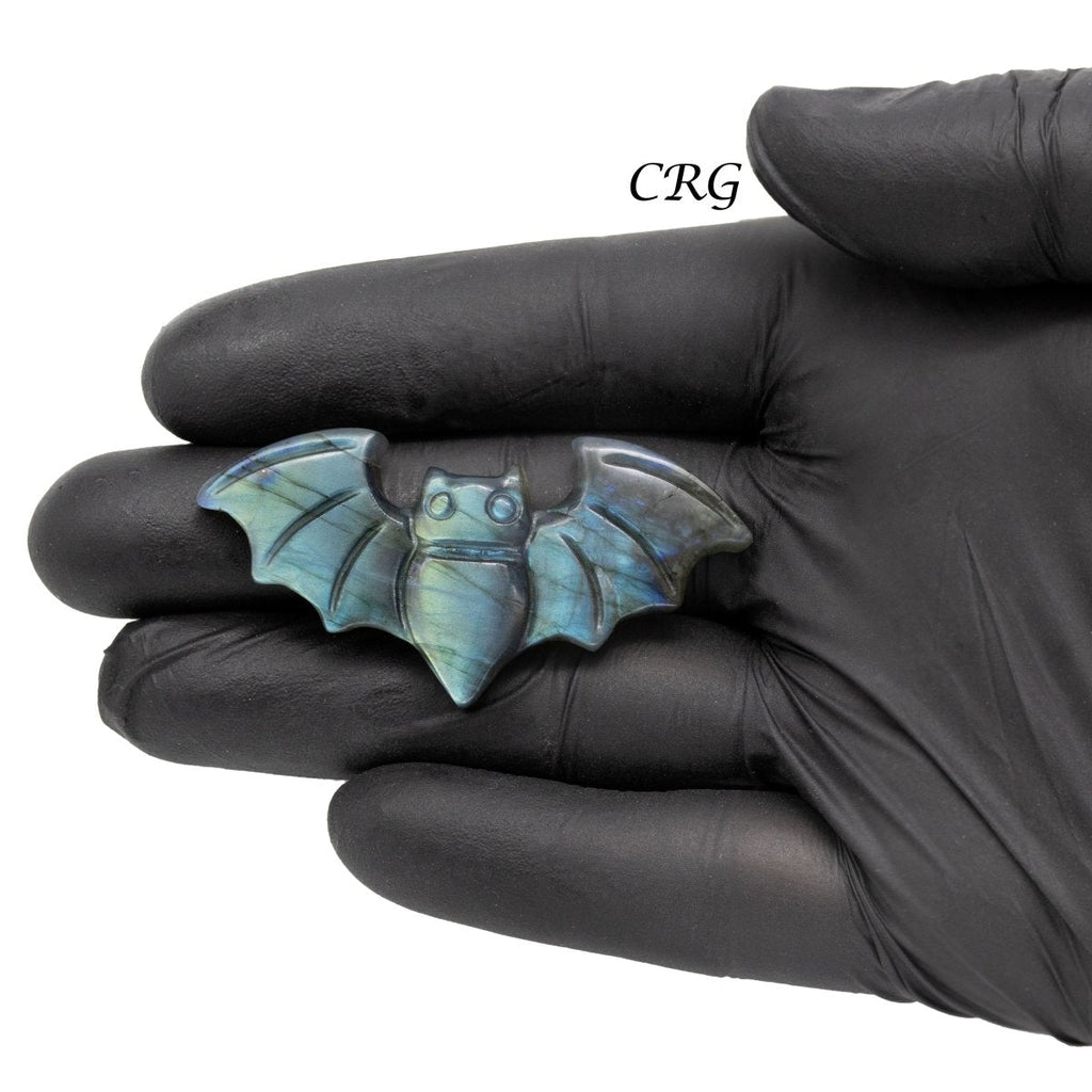 Qty 1 - Bat Labradorite Super Flash Carving