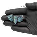 Qty 1 - Bat Labradorite Super Flash Carving