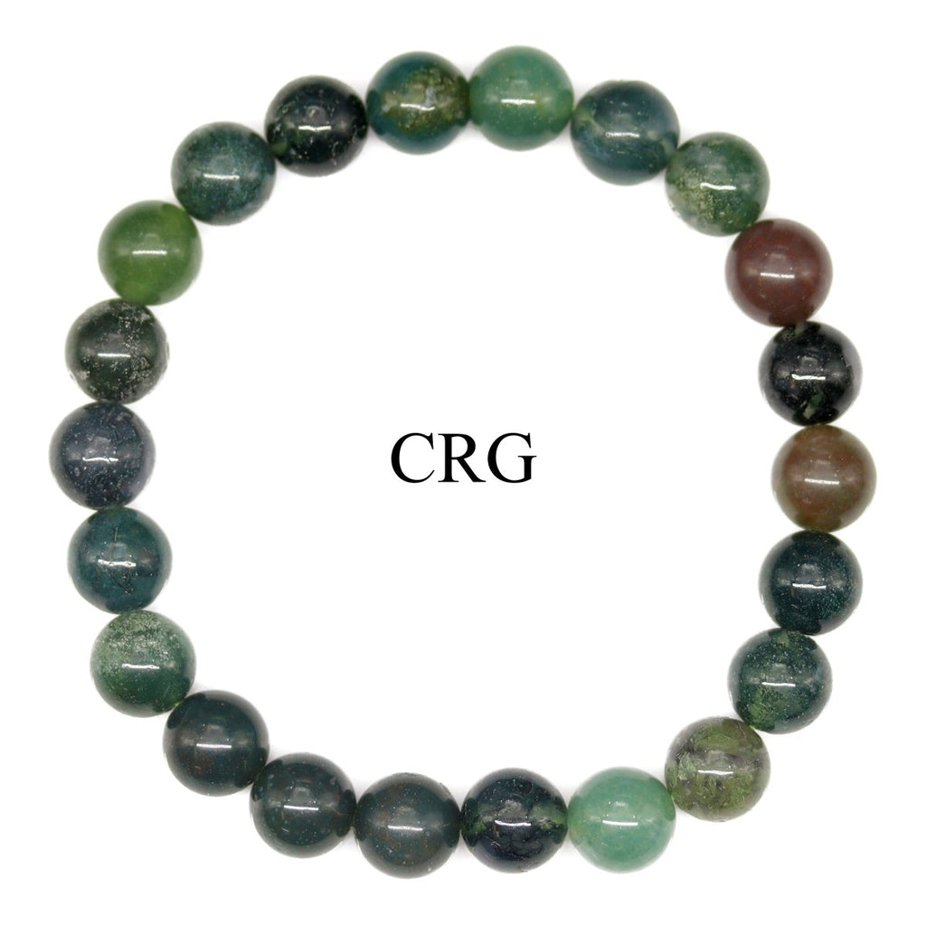 QTY 1 - Bloodstone Tumbled Bead Stretch Bracelet / 8-12mm AVG