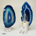 QTY 1 - Blue Agate Nightlight with Bulb and Switch