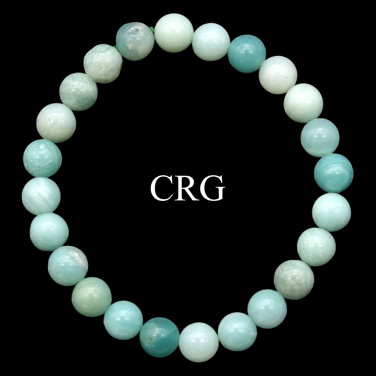QTY 1 - Blue Amazonite Stretch Bracelet / 8mm AVG