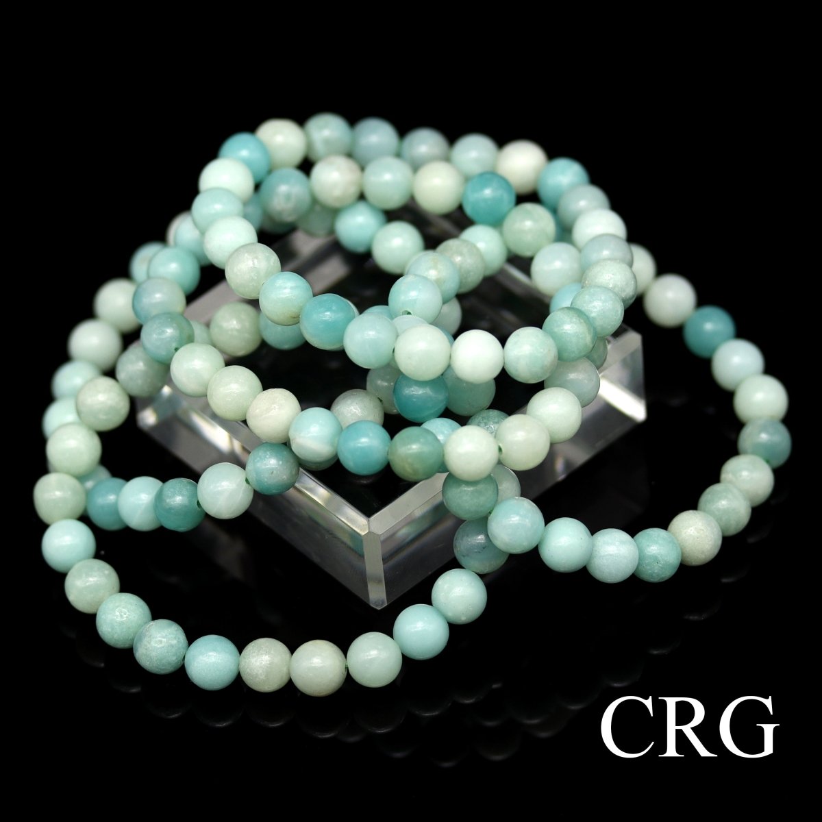 QTY 1 - Blue Amazonite Stretch Bracelet / 8mm AVG